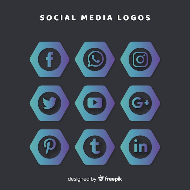 Free Vector social media logo collection