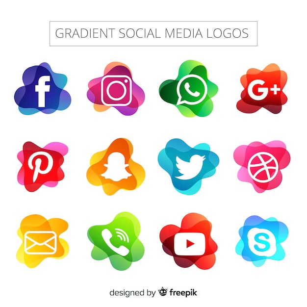 Free Vector social media logo collection