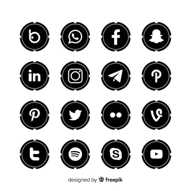 Free vector social media logo collection