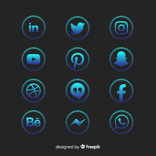 Free Vector social media logo collection