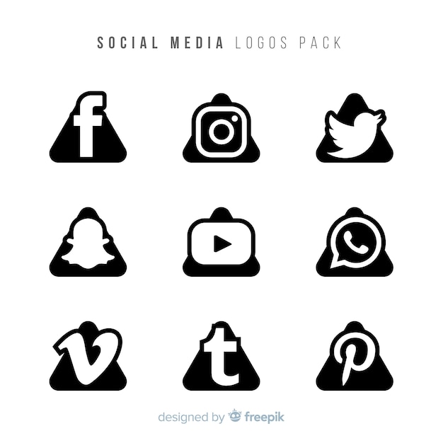 Free Vector social media logo collection