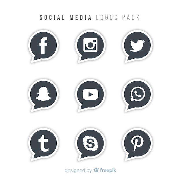 Free Vector social media logo collection