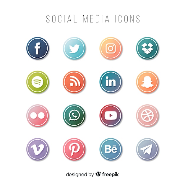 Free vector social media logo collection