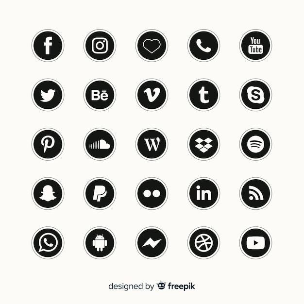 Free Vector social media logo collection