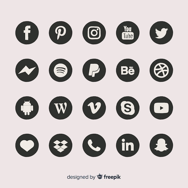 Free Vector social media logo collection