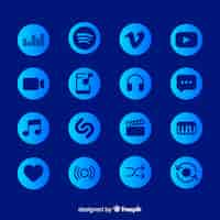 Free vector social media logo collection