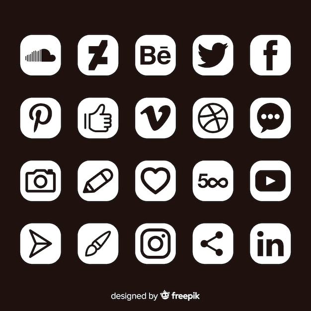 Free vector social media logo collection