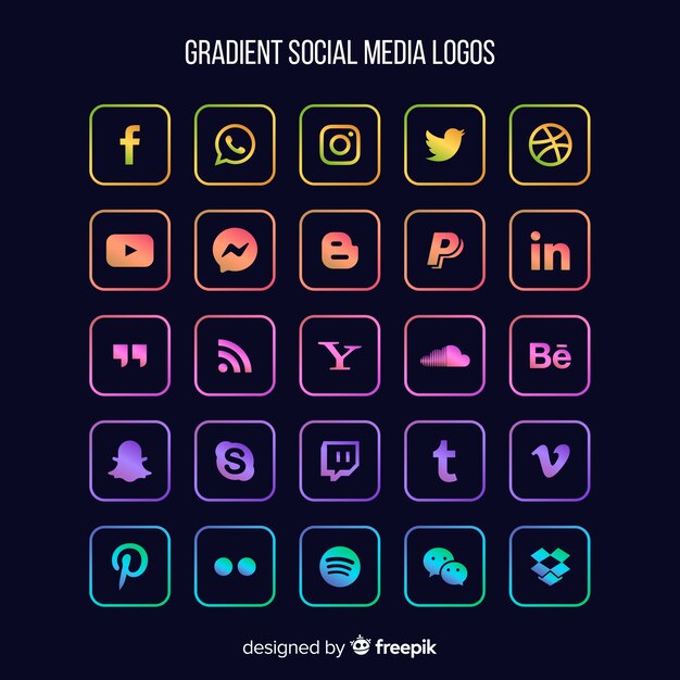 Social media logo collection