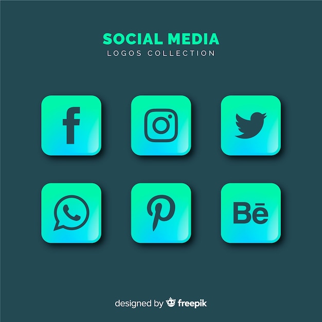 Free Vector social media logo collection