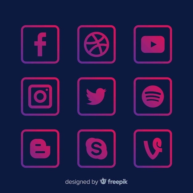 Social media logo collection