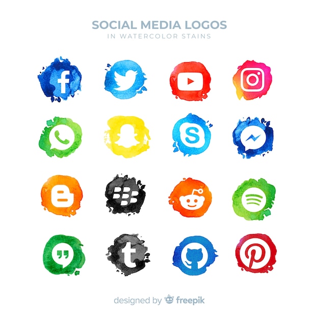 Free Vector social media logo collection