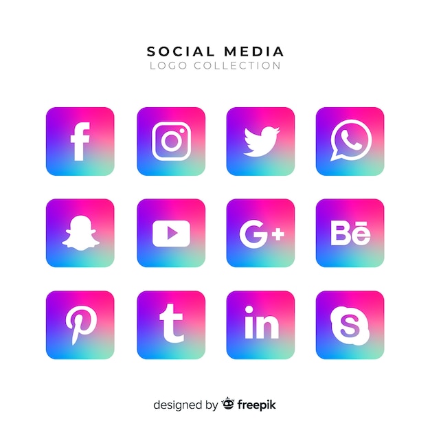 Free Vector social media logo collection