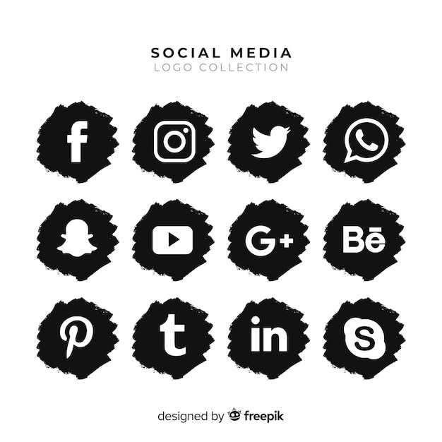 Free Vector social media logo collection