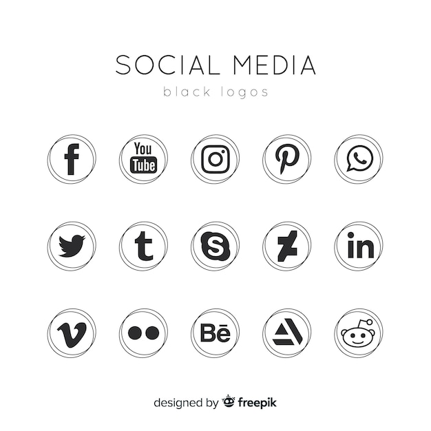 Free vector social media logo collection