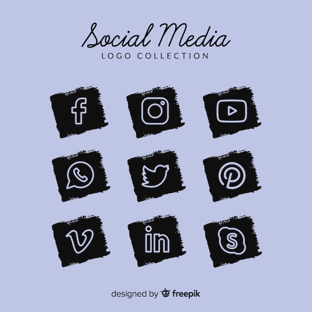 Free Vector social media logo collection