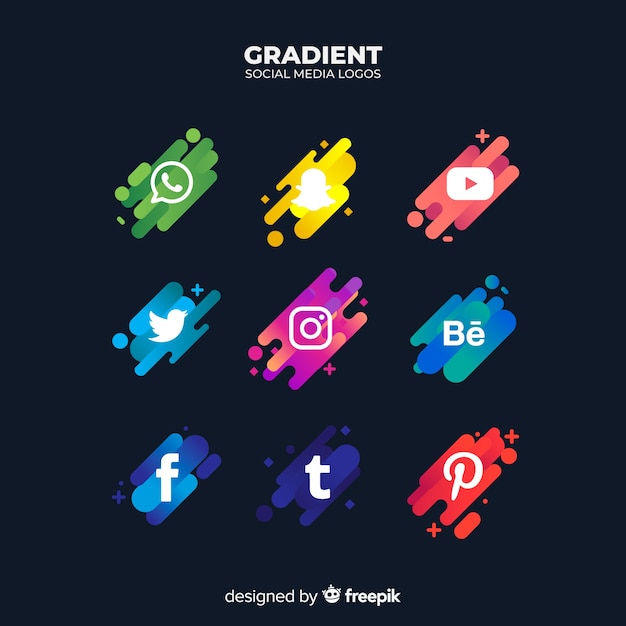 Free Vector social media logo collection