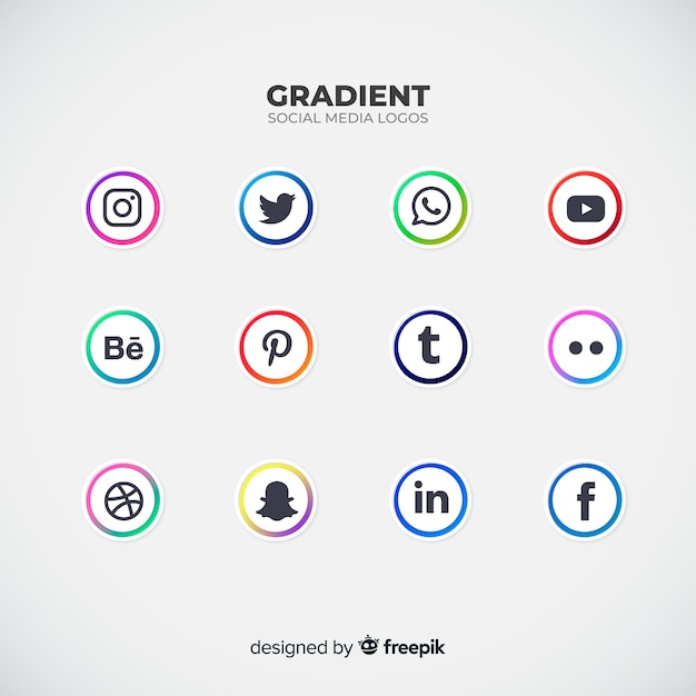 Free Vector social media logo collection