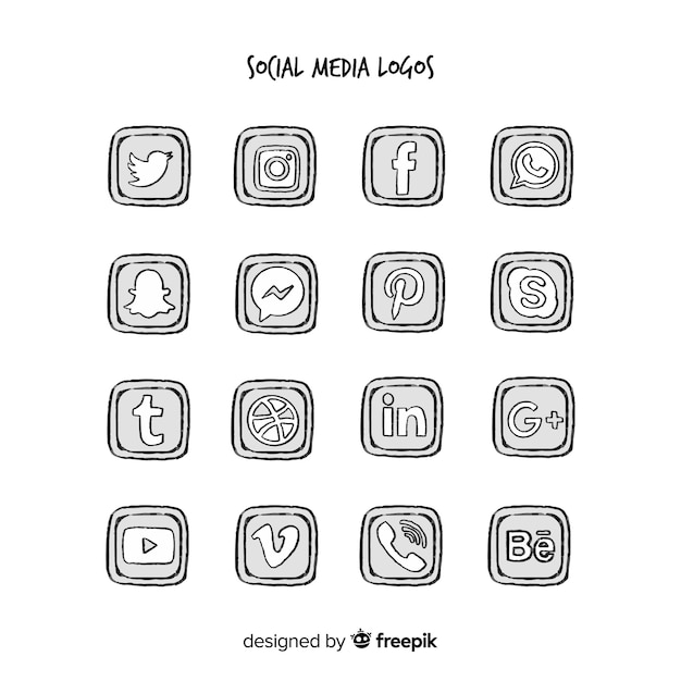 Free Vector social media logo collection