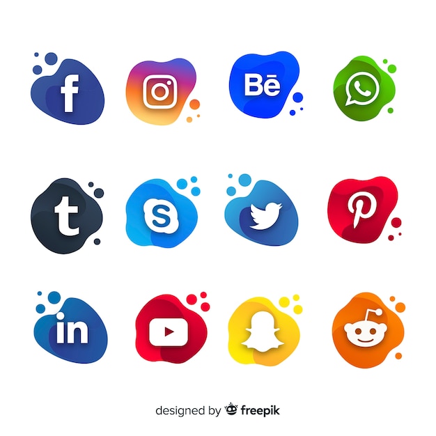 Free Vector social media logo collection