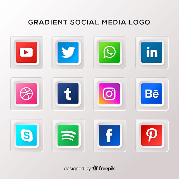 Free vector social media logo collection