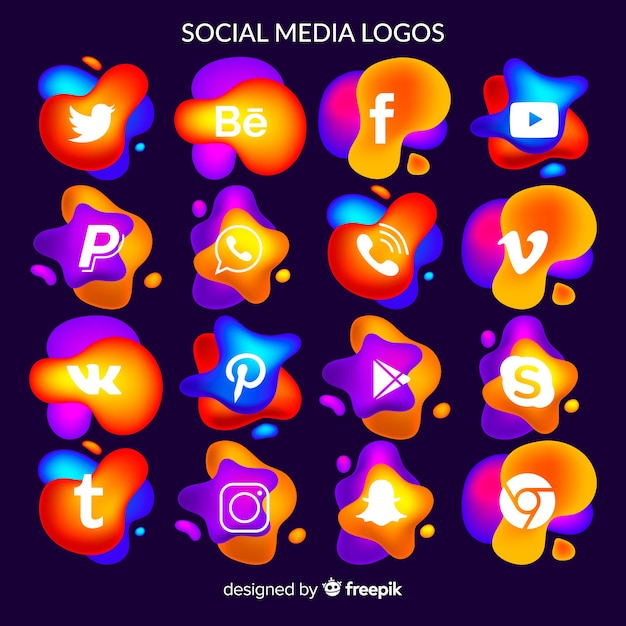 Free Vector social media logo collection