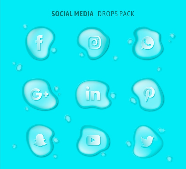 Free Vector social media logos pack vector