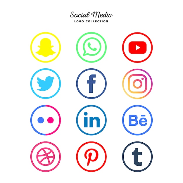 Social media logotype collection