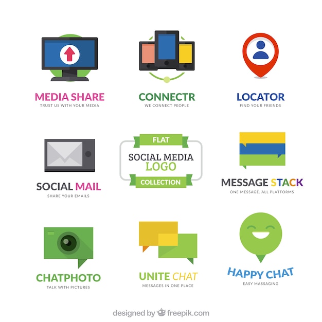 Social media logotype collection