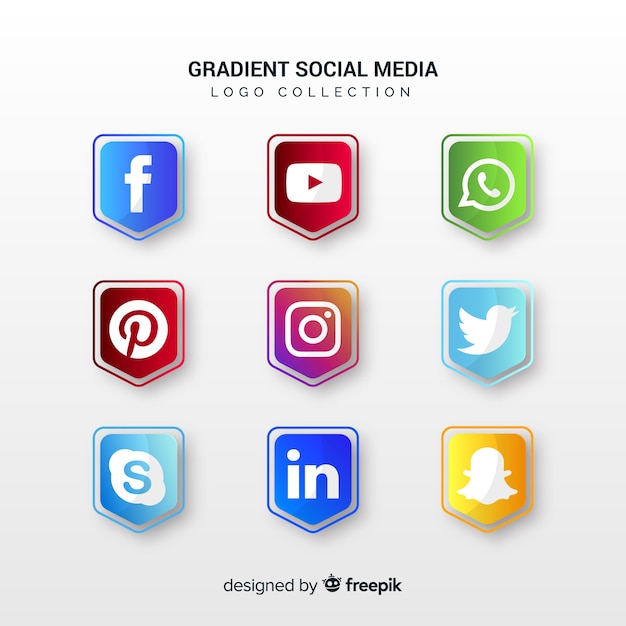 Free vector social media logotype collection