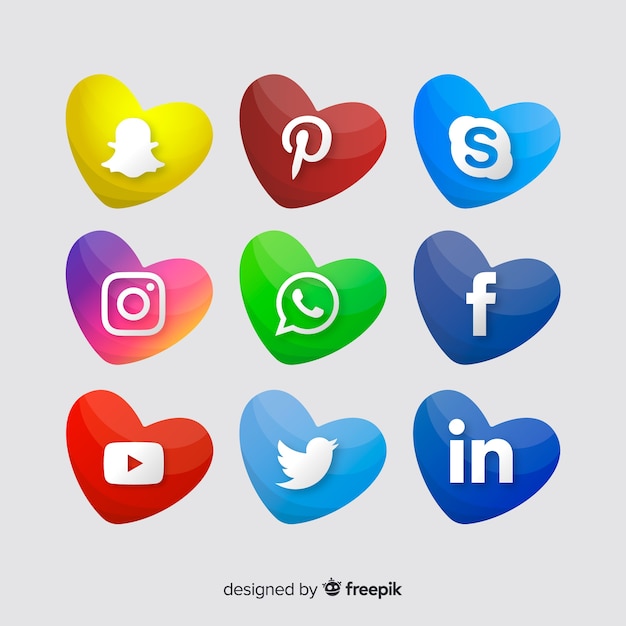 Free Vector social media logotype collection