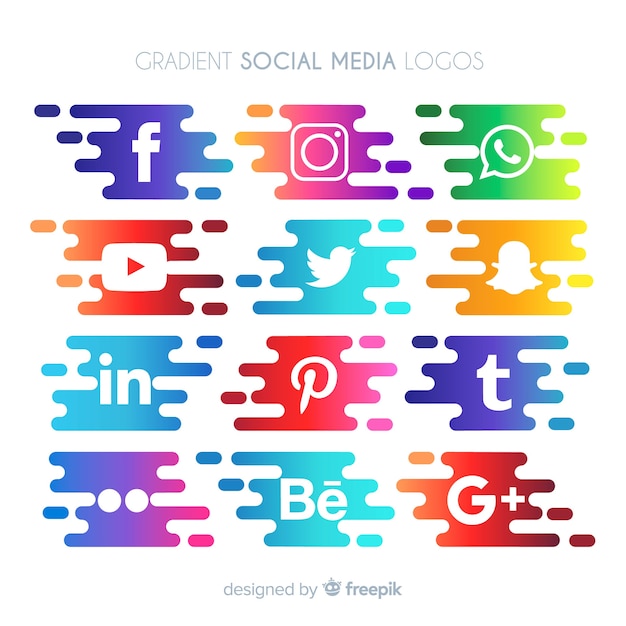 Free Vector social media logotype collection