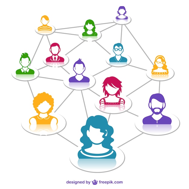 Social media networking concept vector