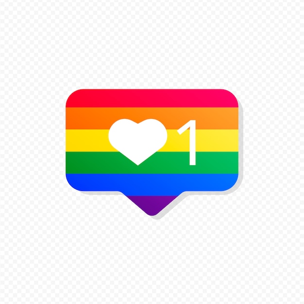 Social Media Notification with Pride Flag