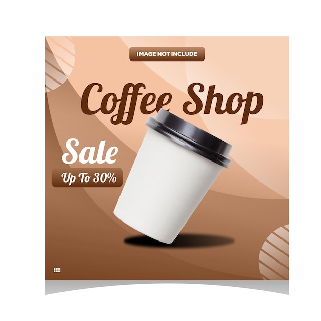 Free Vector social media post coffee shop