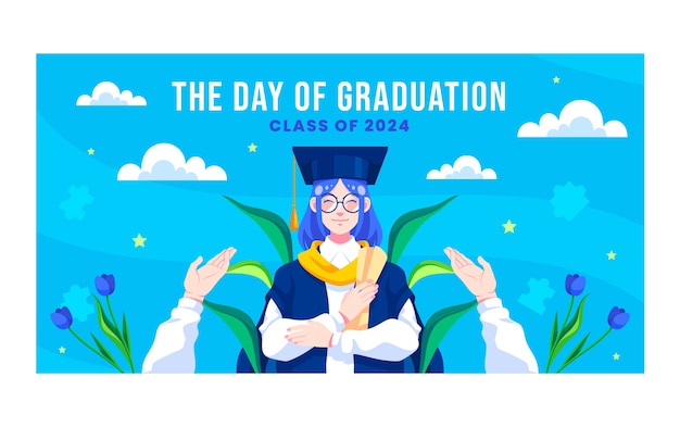 Social media post template for graduation