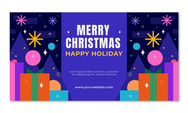 Social media promo template for christmas season celebration