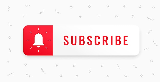 social media subscribe button for app or page vector