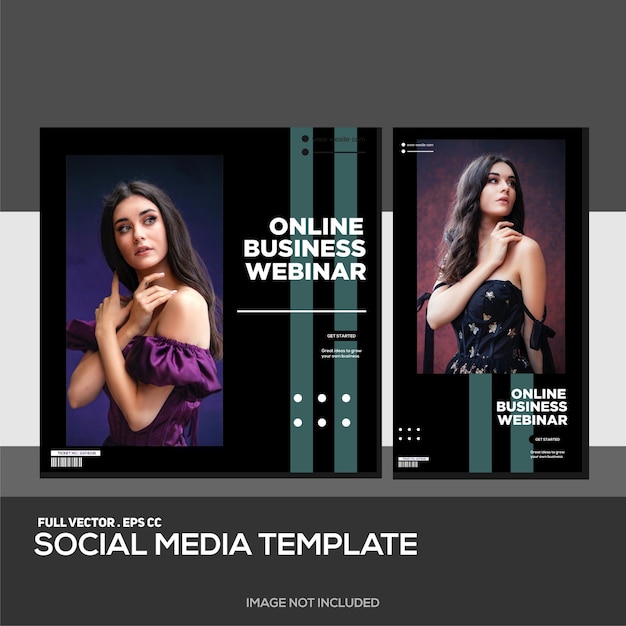 Social media template design minimalist modern