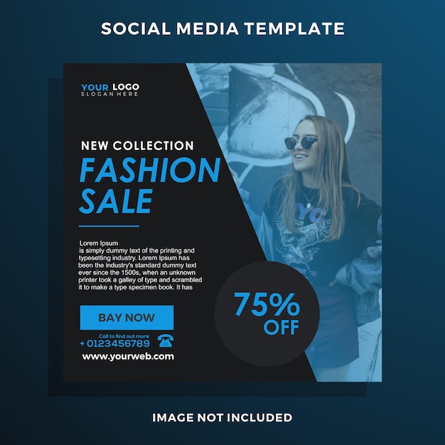 Free Vector social media template fashion sale