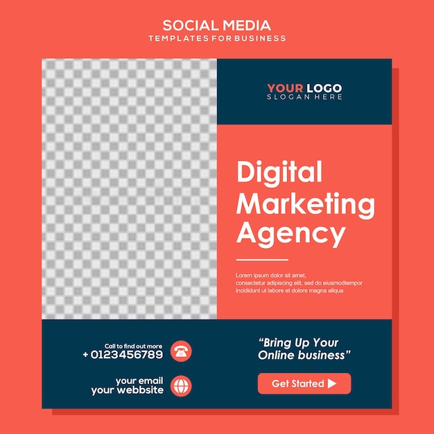 Free Vector social media templates for business