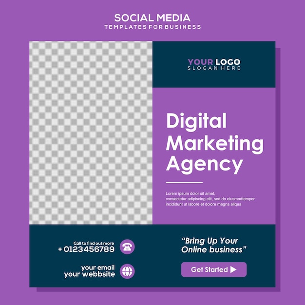 Free Vector social media templates for business