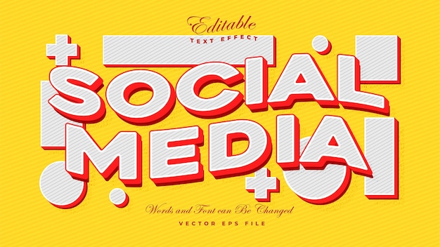 Social Media Text Effect - Editable Mockup Text Effect