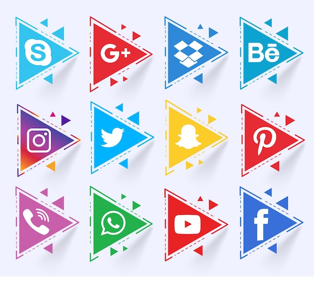 Social media triangle set