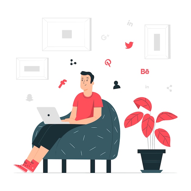 Social networking concept illustration