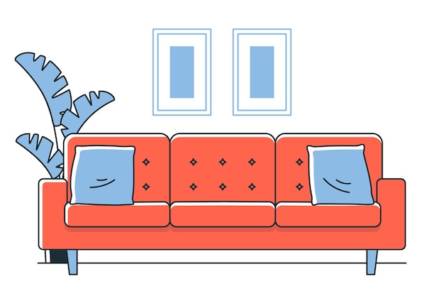 Free Vector sofa concept illustration