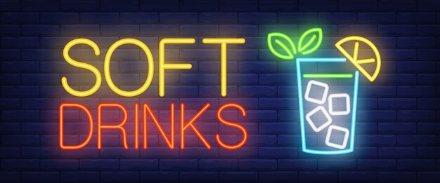 Soft drinks neon sign