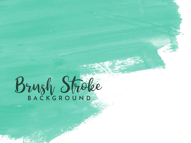 Soft green Watercolor brush stroke design background