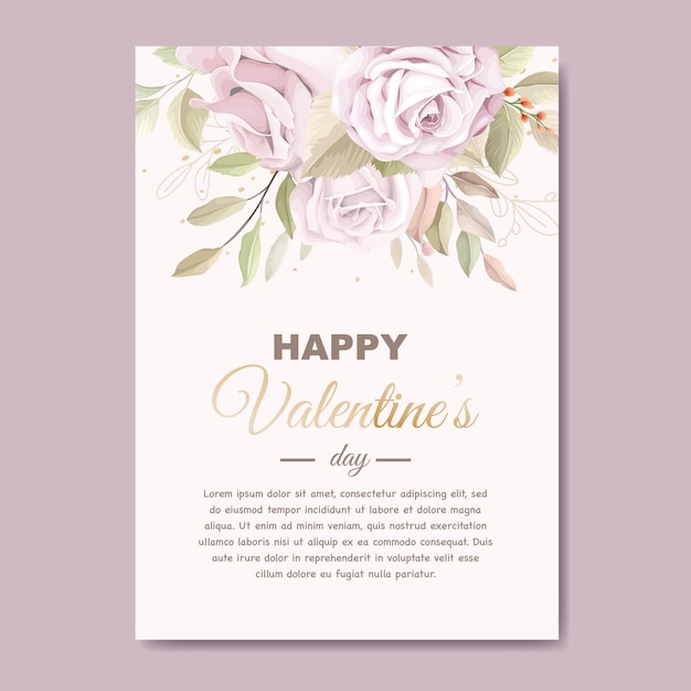 soft pink Valentine's day greeting card