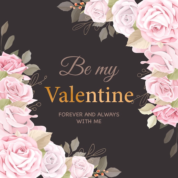 Free vector soft pink valentine's day greeting card