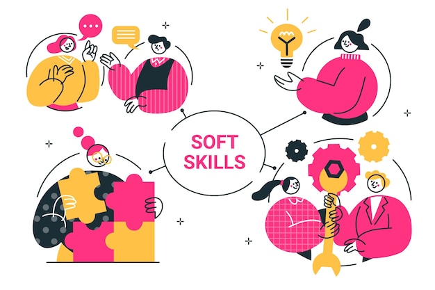 Free Vector soft skills concept illustration